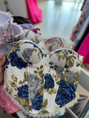 CORSELET FLORAL AZUL