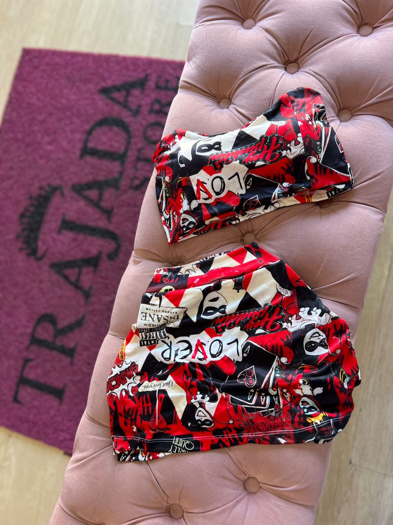 CONJUNTO SHORT SAIA ALERQUINA