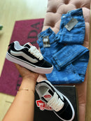 VANS KNU PRETO COM ROSA