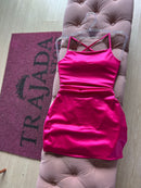 VESTIDO LUXO CETIM PINK