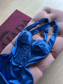 VESTIDO LUXO ACETIM AZUL